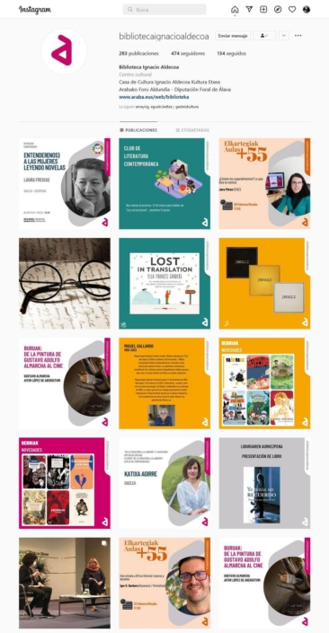 Diseño de la Identidad gráfica de la Casa de Cultura Ignacio Aldecoa. Diputación Foral de Álava. Desarrollo de plantillas en Canva para redes sociales. Diseño de la Identidad gráfica de la Casa de Cultura Ignacio Aldecoa. Diputación Foral de Álava. Desarrollo de plantillas en Canva para redes sociales.