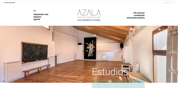 Diseño web para Azala Alojamiento Rural y Espacio de Creación Diseño web para Azala Alojamiento Rural y Espacio de Creación