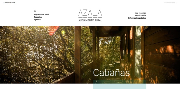 Diseño web para Azala Alojamiento Rural y Espacio de Creación Diseño web para Azala Alojamiento Rural y Espacio de Creación
