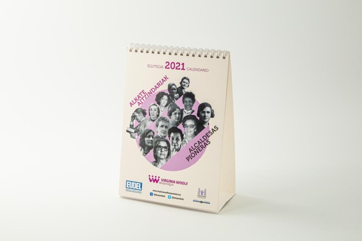 Diseño del calendario. Virginia Woolf Basqueskola