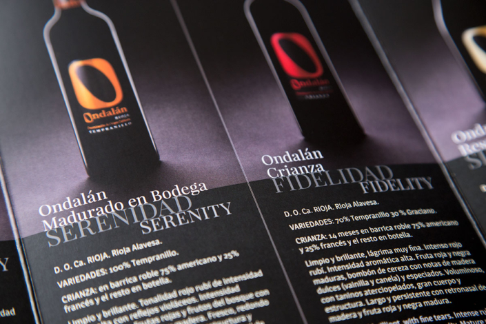 Identidad corporativa y diseño de elementos de comunicación para Bodegas Ondalán